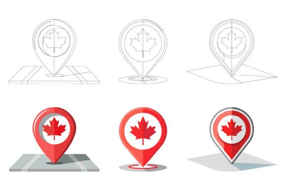 Canada Flag Vector Illustrations: AI EPS & JPG Collection