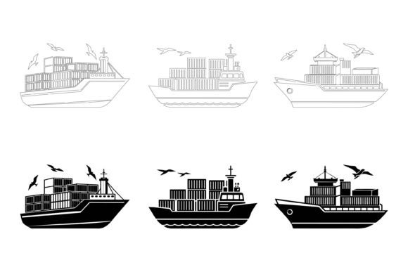 Cargo Ships Graphics: Bold Maritime Visuals for Designers