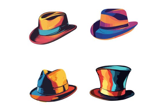 Colorful Hats: Versatile AI EPS Illustration Collections