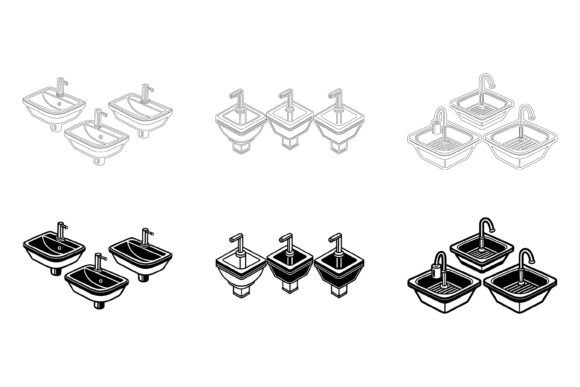 Evaluating the Washing Cabinet Bowl Illustration Set for Designers and Content Creators