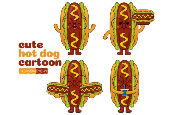 Mastering Visual Storytelling with the Cute Hot Dog Mascot Vector Pack 04