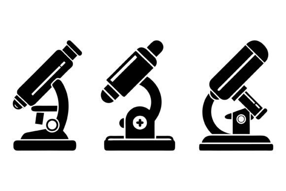 Microscope Icon Set