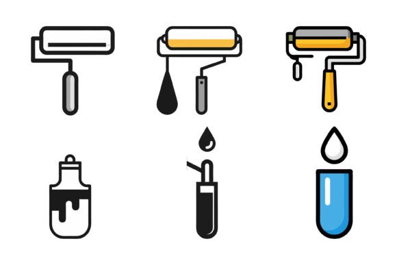 Paint Roller Brush Design Assets for Modern Projects