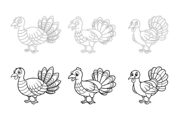 Printable Turkey Illustrations for Every Project