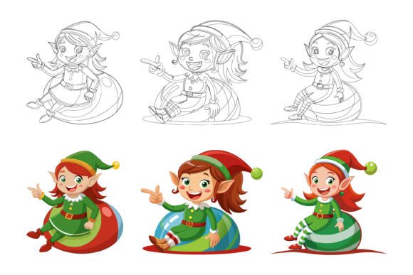 Santa's Helpers: Charming Vector Illustrations for Creatives