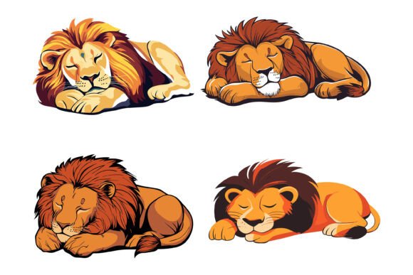 Set of Lion: Powerful Vector Illustrations for Streamlined Design and Communication