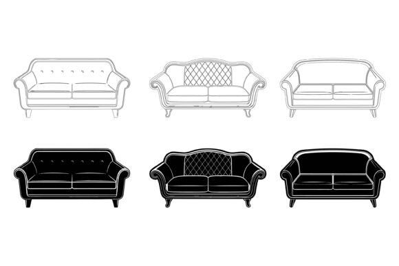 The Art of Sofa Illustration: Mastering AI EPS Collections for Modern Design Projects