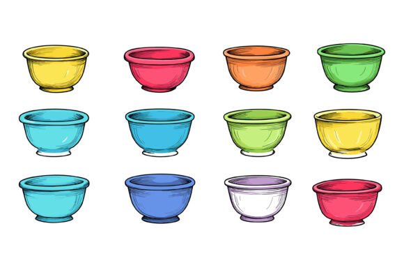 The Colorful of Bowl: Unleashing Creativity with Premium Vector Illustrations